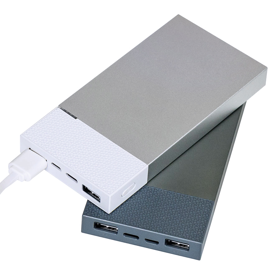 Универсальный аккумулятор "Slim Pro" (10000mAh),серый, 13,8х6,7х1,5 см,пластик,металл