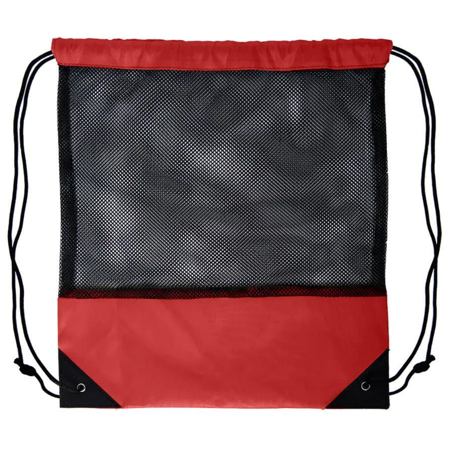 Рюкзак мешок с укреплёнными уголками Mesh, синий, 35*41 см, полиэстер 210D