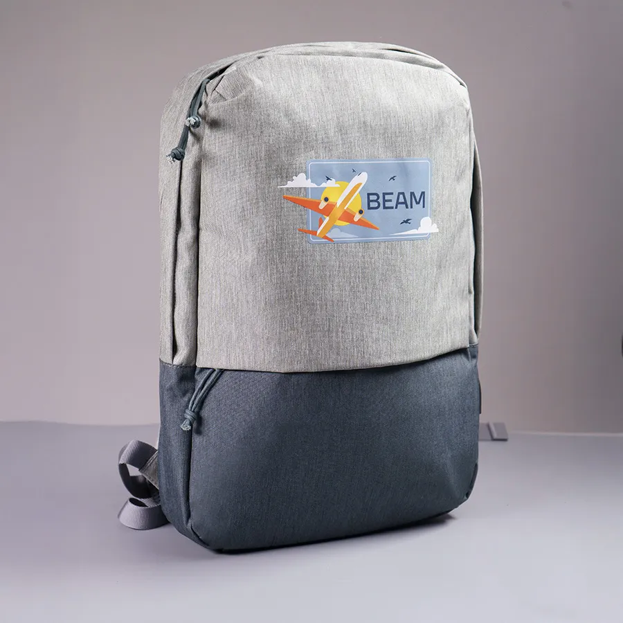 Рюкзак BEAM, серый/темно-синий, 44х30х10 см, ткань верха: 100% полиэстер, подкладка: 100% полиэстер