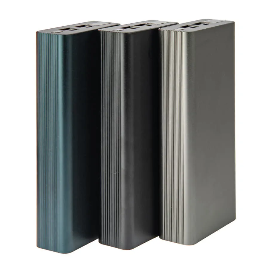 Универсальный аккумулятор Iron line 20 (20000 мАч), металл, синий, 14,7х6.6х2,7 см
