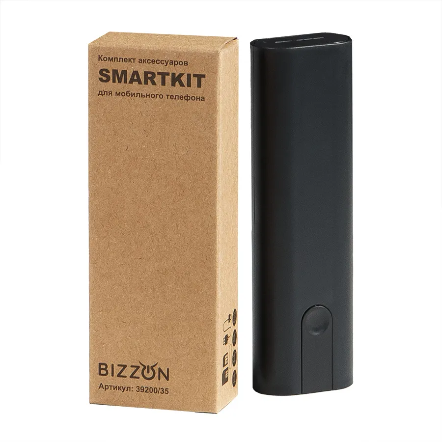 Комплект аксессуаров SMARTKIT для мобильного телефона, пластик, черный