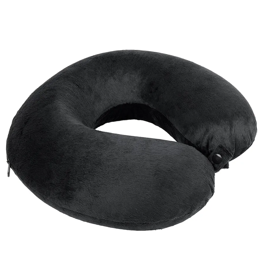 Подушка дорожная  "SOFT"; memory foam, микрофибра,серый