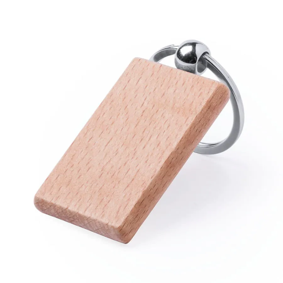 Брелок "PELTON", круглый, натуральный бук.