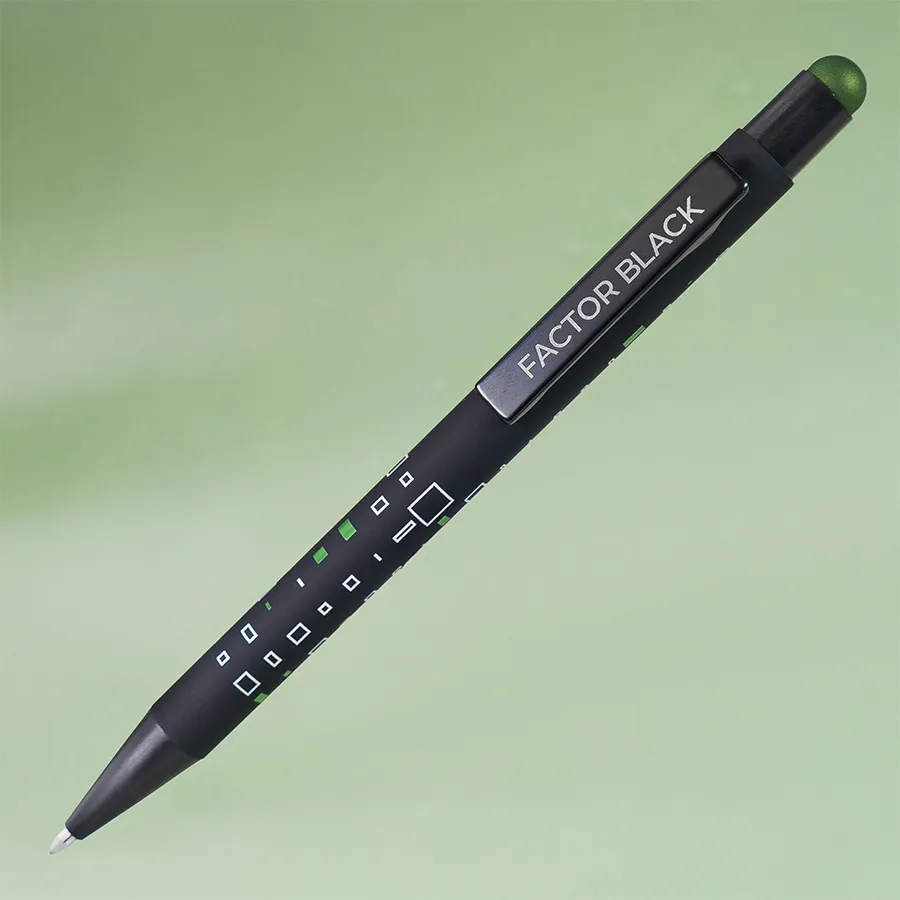 Ручка шариковая FACTOR BLACK со стилусом