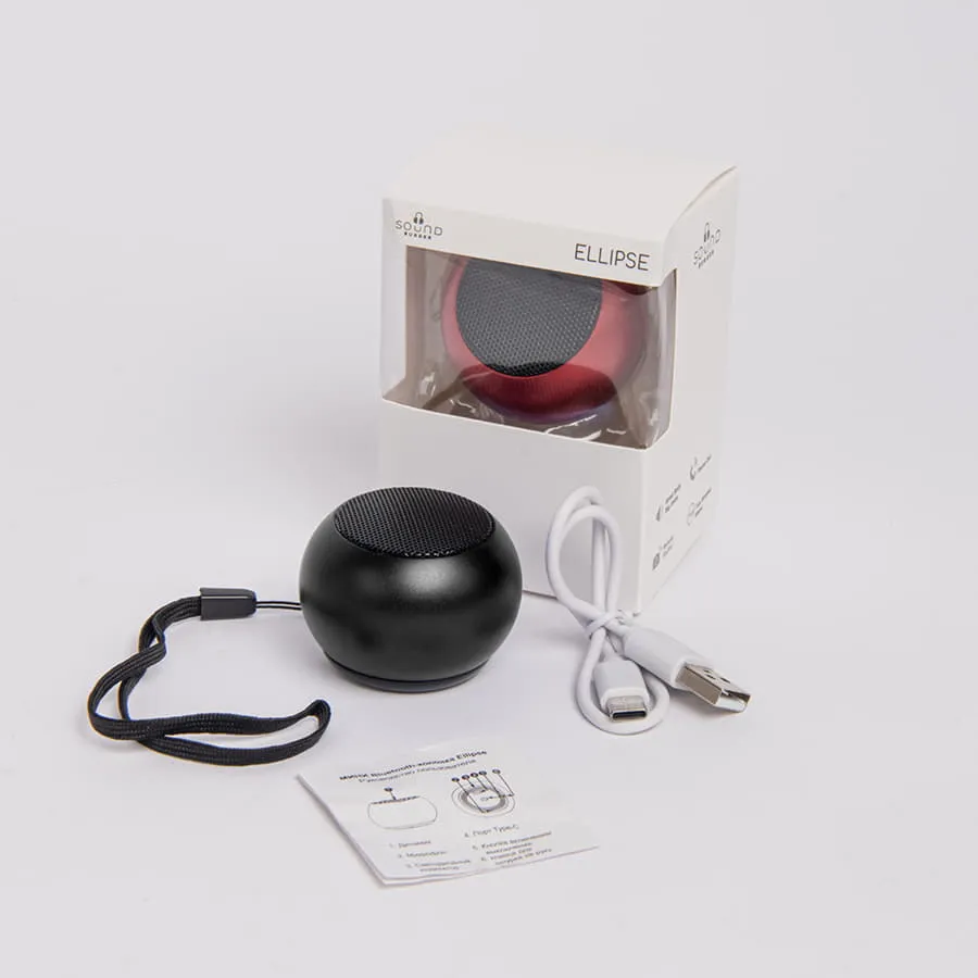 Портативная mini Bluetooth-колонка Sound Burger "Ellipse" серебро