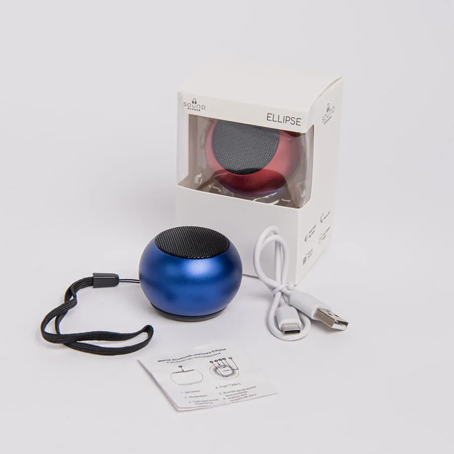 Портативная mini Bluetooth-колонка Sound Burger "Ellipse" серебро
