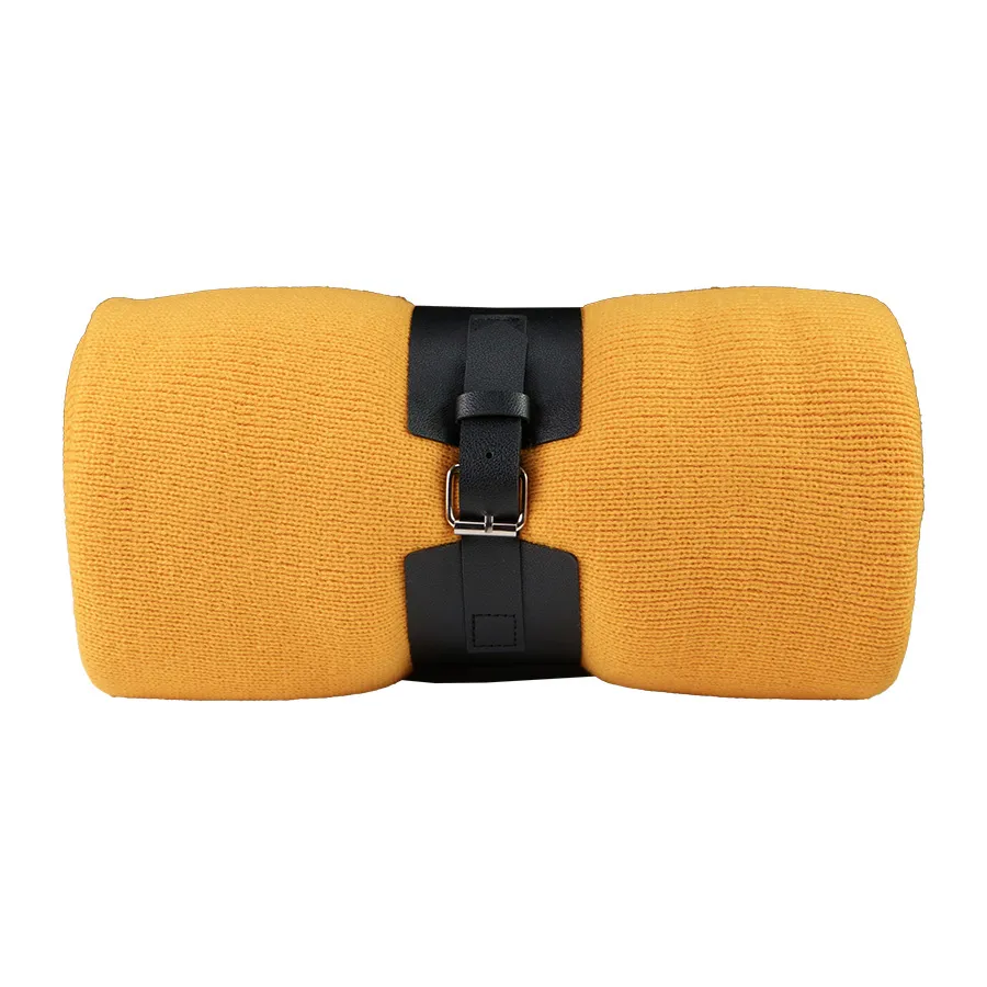Плед  "Belt"; синий; 130 х 180 см; 100% акрил, с поясом
