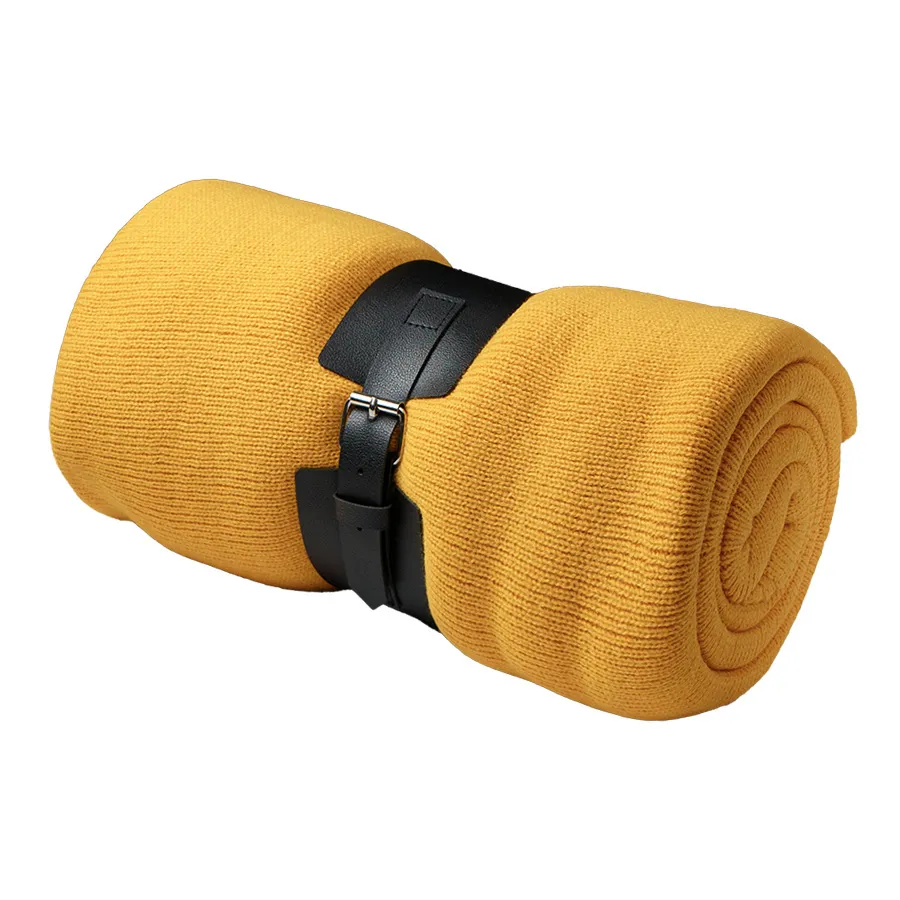Плед  "Belt"; синий; 130 х 180 см; 100% акрил, с поясом