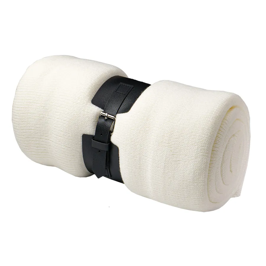 Плед  "Belt"; синий; 130 х 180 см; 100% акрил, с поясом