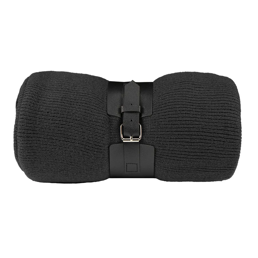 Плед  "Belt"; синий; 130 х 180 см; 100% акрил, с поясом