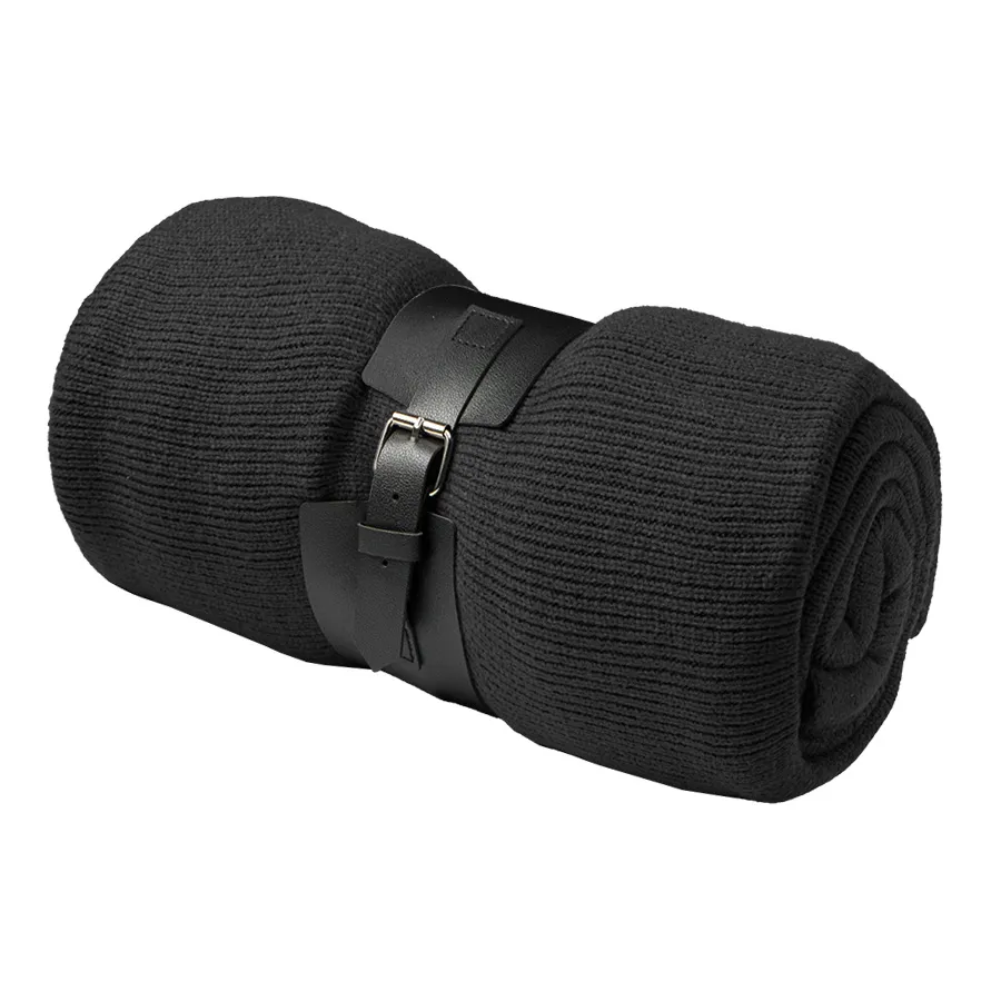 Плед  "Belt"; синий; 130 х 180 см; 100% акрил, с поясом