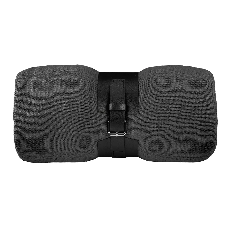 Плед  "Belt"; синий; 130 х 180 см; 100% акрил, с поясом