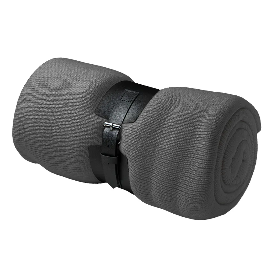 Плед  "Belt"; синий; 130 х 180 см; 100% акрил, с поясом