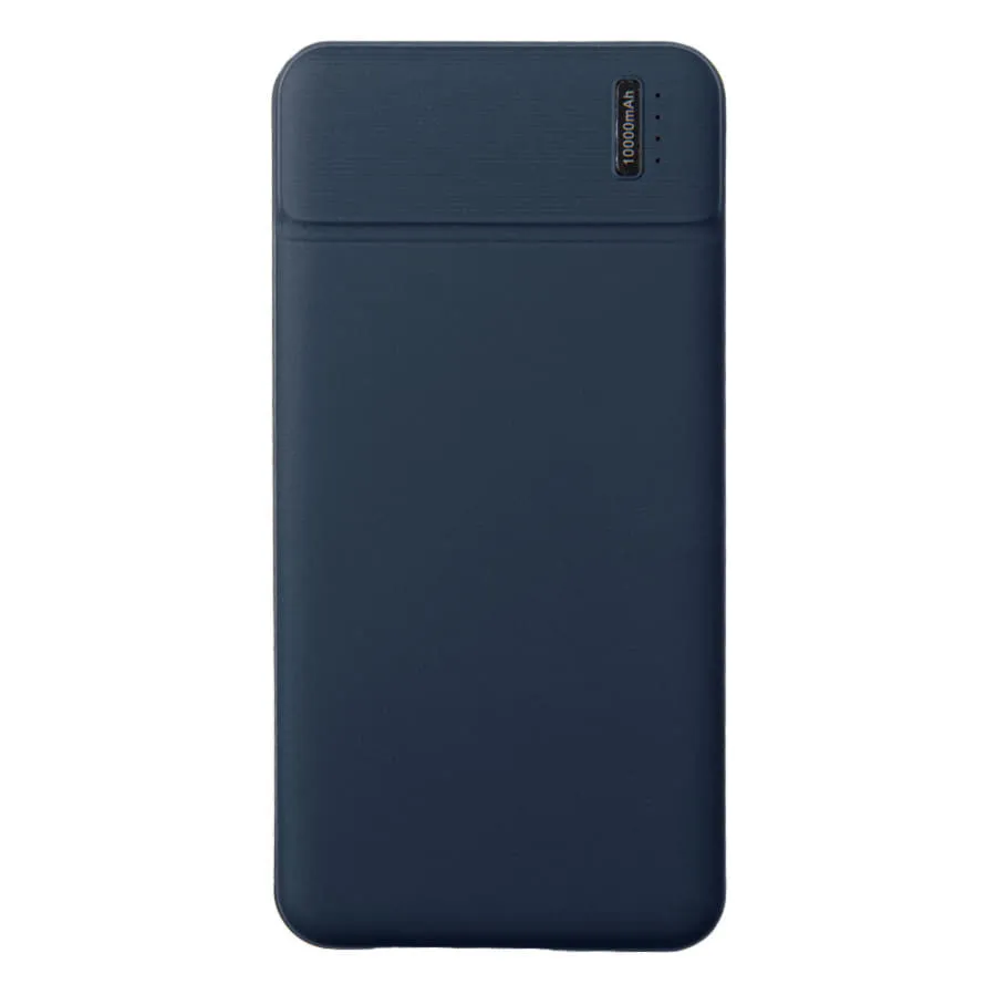 Универсальный аккумулятор Flash 10 (10000 мАч) с подсветкой и soft touch,синий,13,7х6,87х1,55 мм