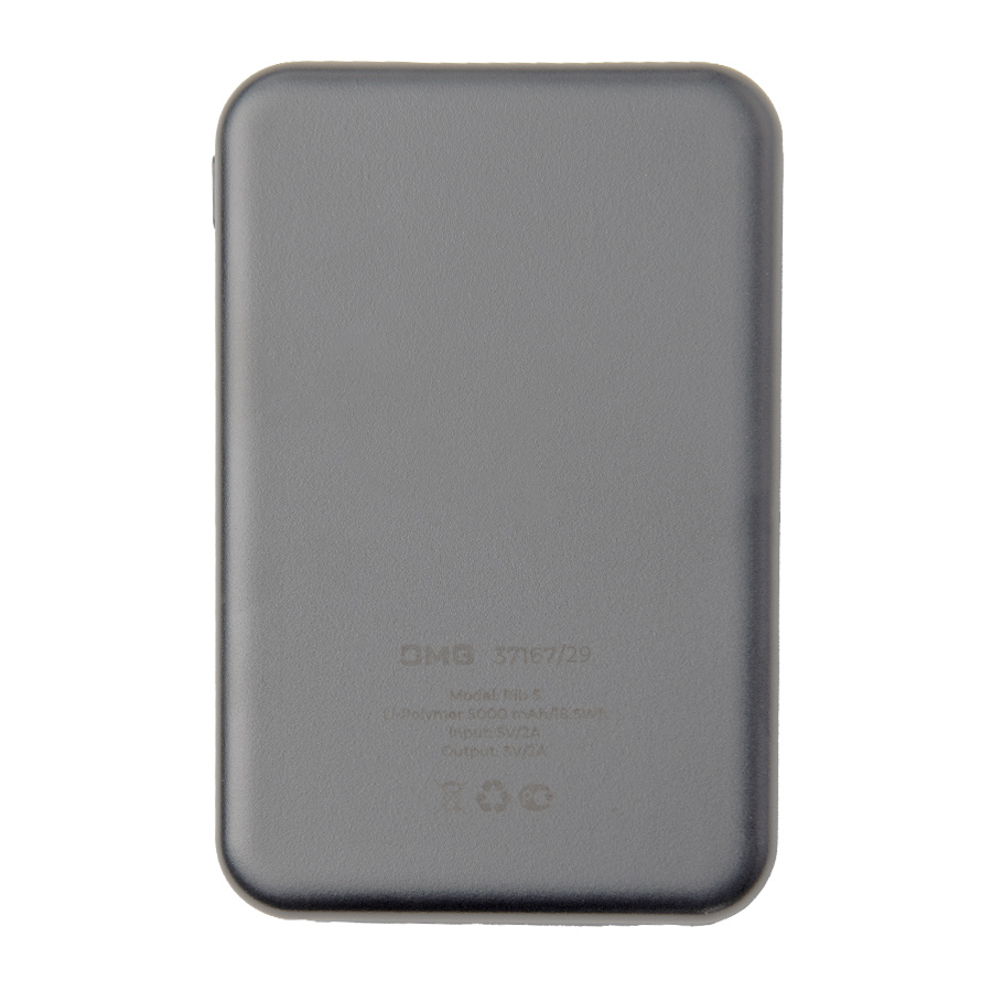 Универсальный аккумулятор OMG Rib 5 (5000 мАч), белый, 9,8х6.3х1,4 см
