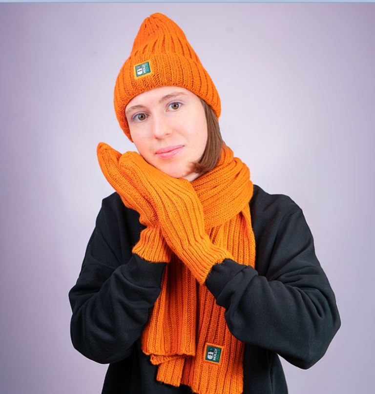 Шарф вязаный НАСВЯЗИ© шерсть/акрил