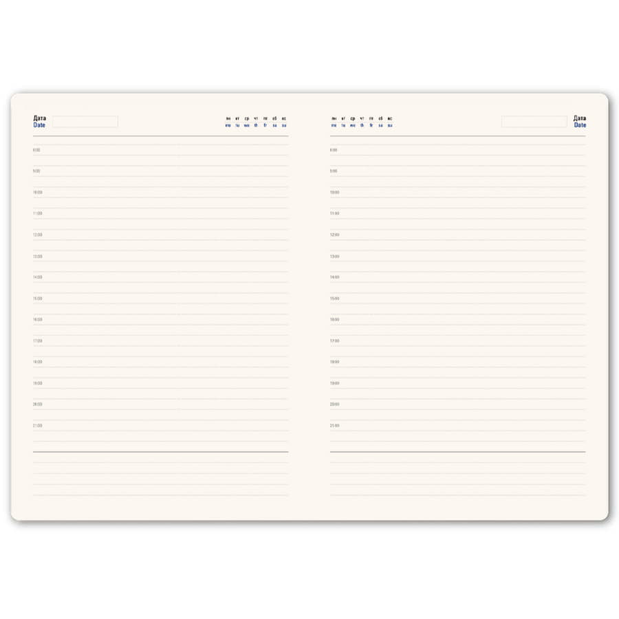 Ежедневник недатированный Pulpy, А5,  зеленый, кремовый блок в линейку, зеленый срез