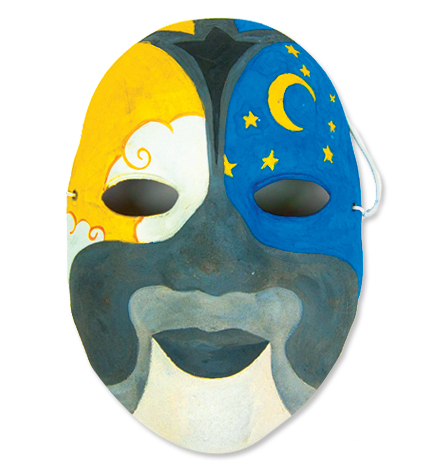 Набор для раскраски "МАСКА": маска, кисть, краски 6 шт., резинка