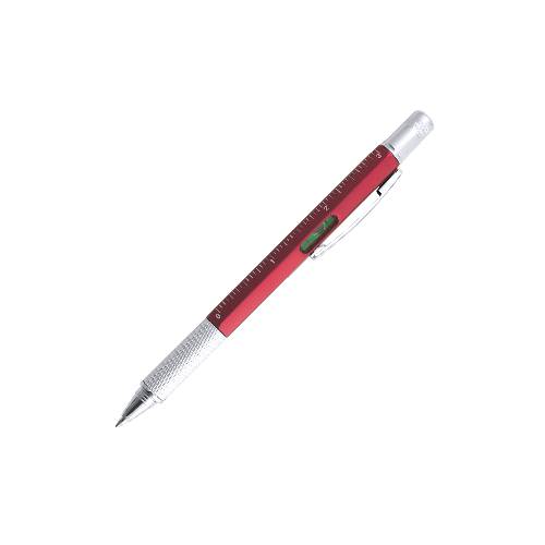 Ручка с мультиинструментом SAURIS, красный, 100% пластик
