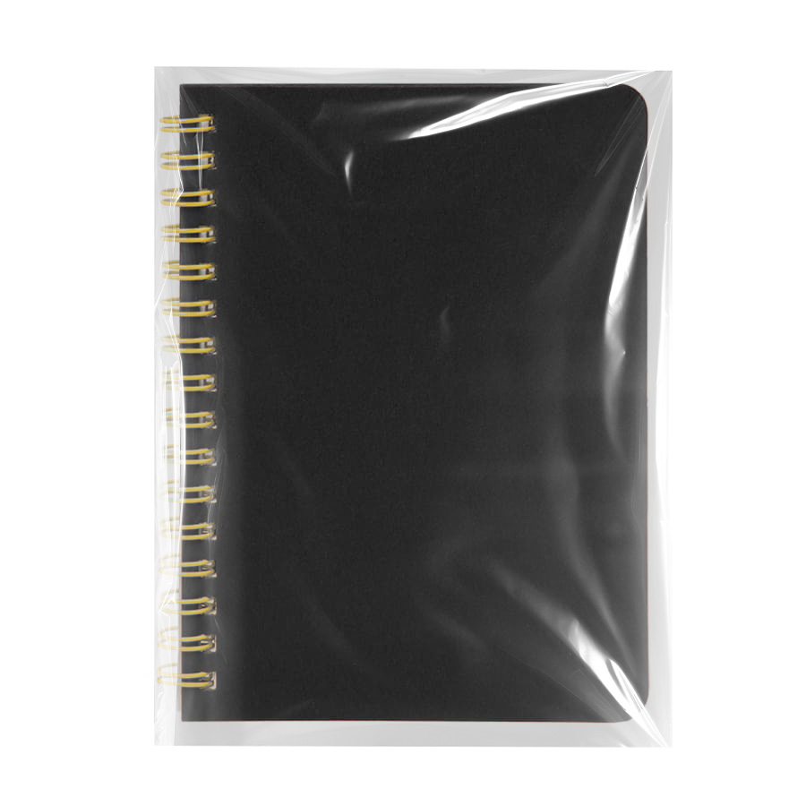 Блокнот на двойной пружине HELIX MINI, 105 х 150  мм, черный, блок в клетку