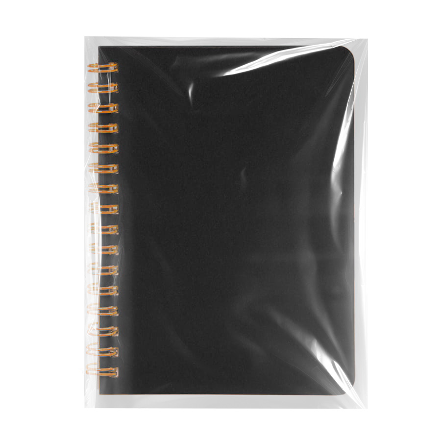 Блокнот на двойной пружине HELIX MINI, 105 х 150  мм, черный, блок в клетку