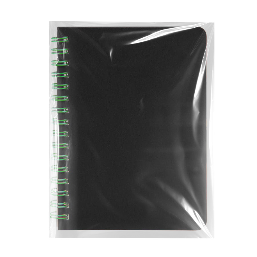 Блокнот на двойной пружине HELIX MINI, 105 х 150  мм, черный, блок в клетку