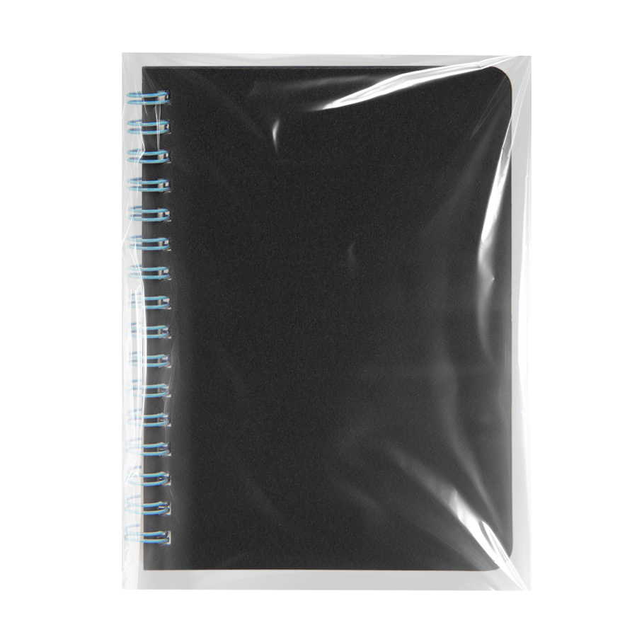 Блокнот на двойной пружине HELIX MINI, 105 х 150  мм, черный, блок в клетку