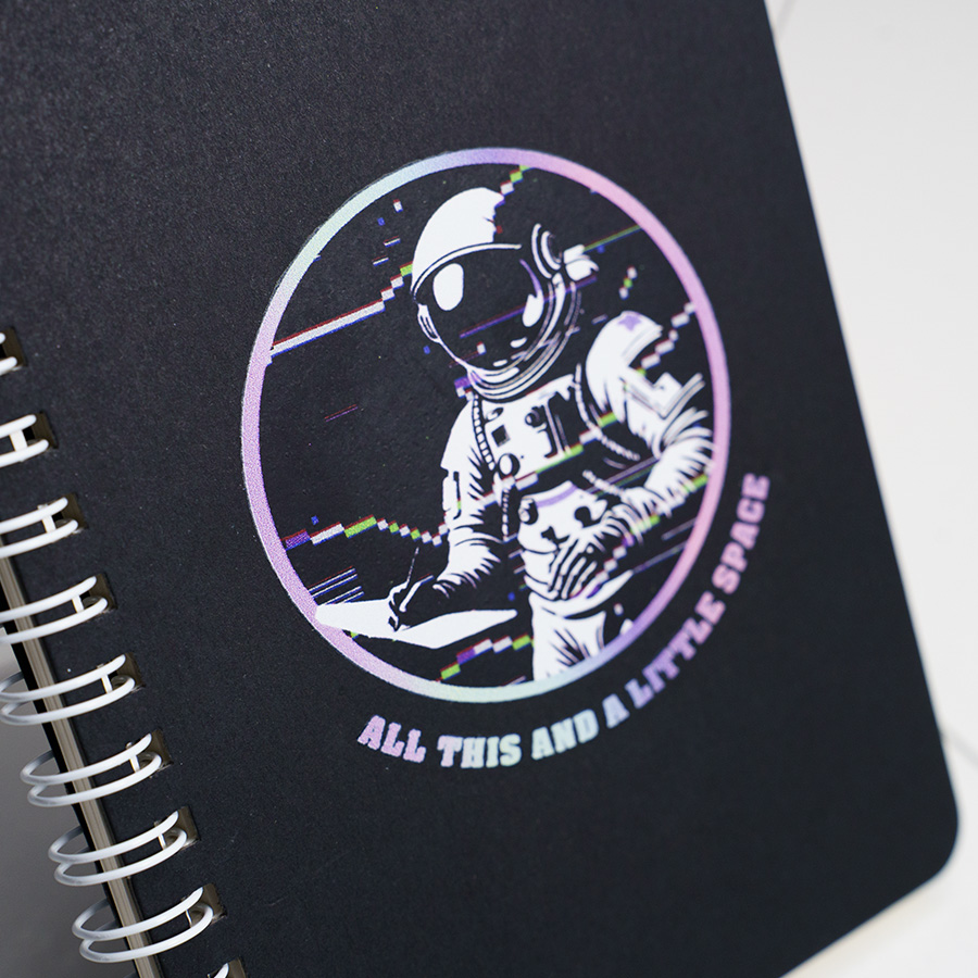 Блокнот на двойной пружине HELIX MINI, 105 х 150  мм, черный, блок в клетку