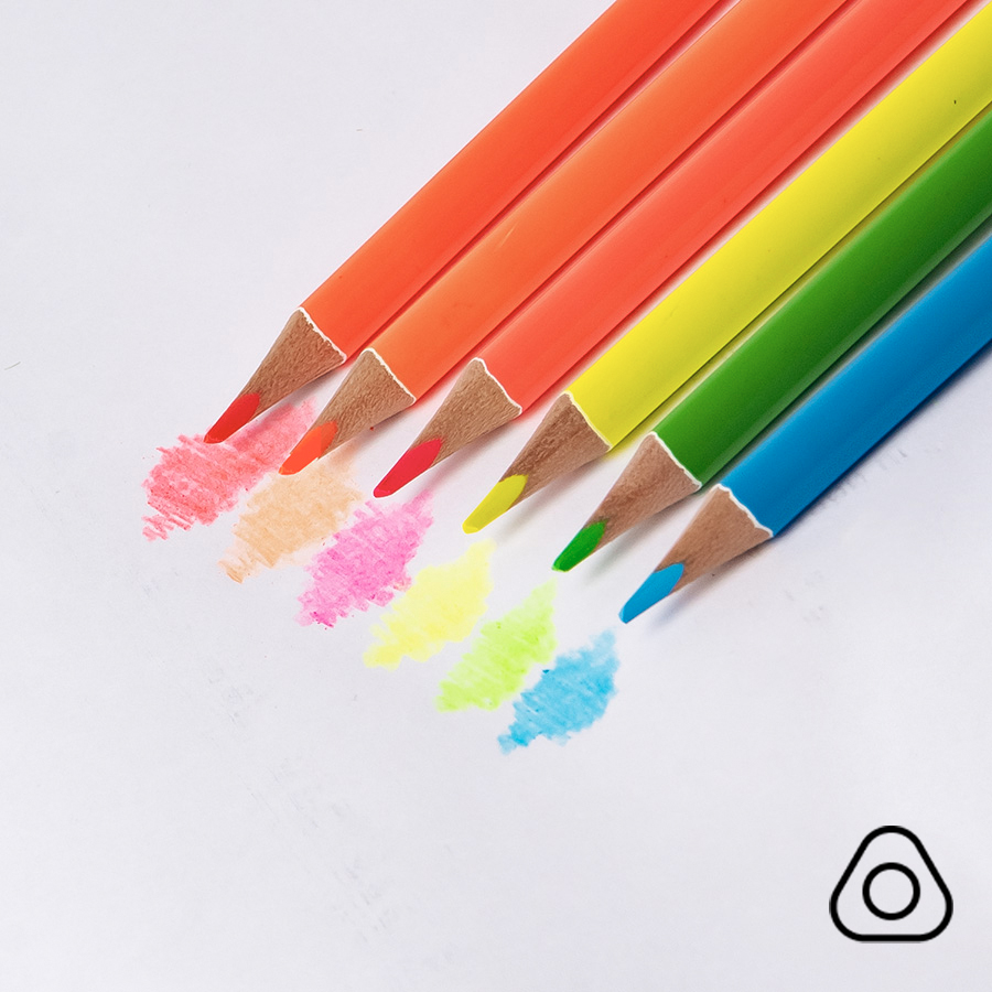 Набор цветных карандашей NEON, 6 цветов