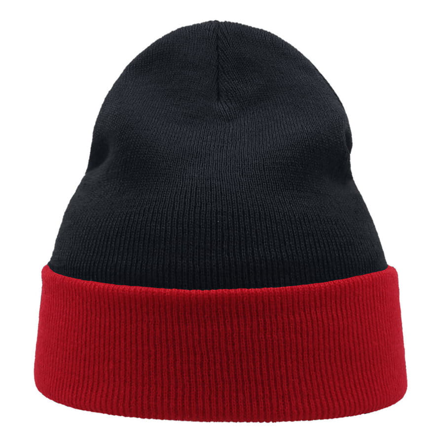 Шапка вязаная  двойная WIND с отворотом