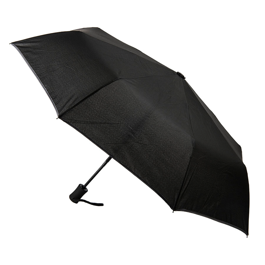 Зонт LONDON складной, автомат; темно-серый; D=100 см; 100% полиэстер