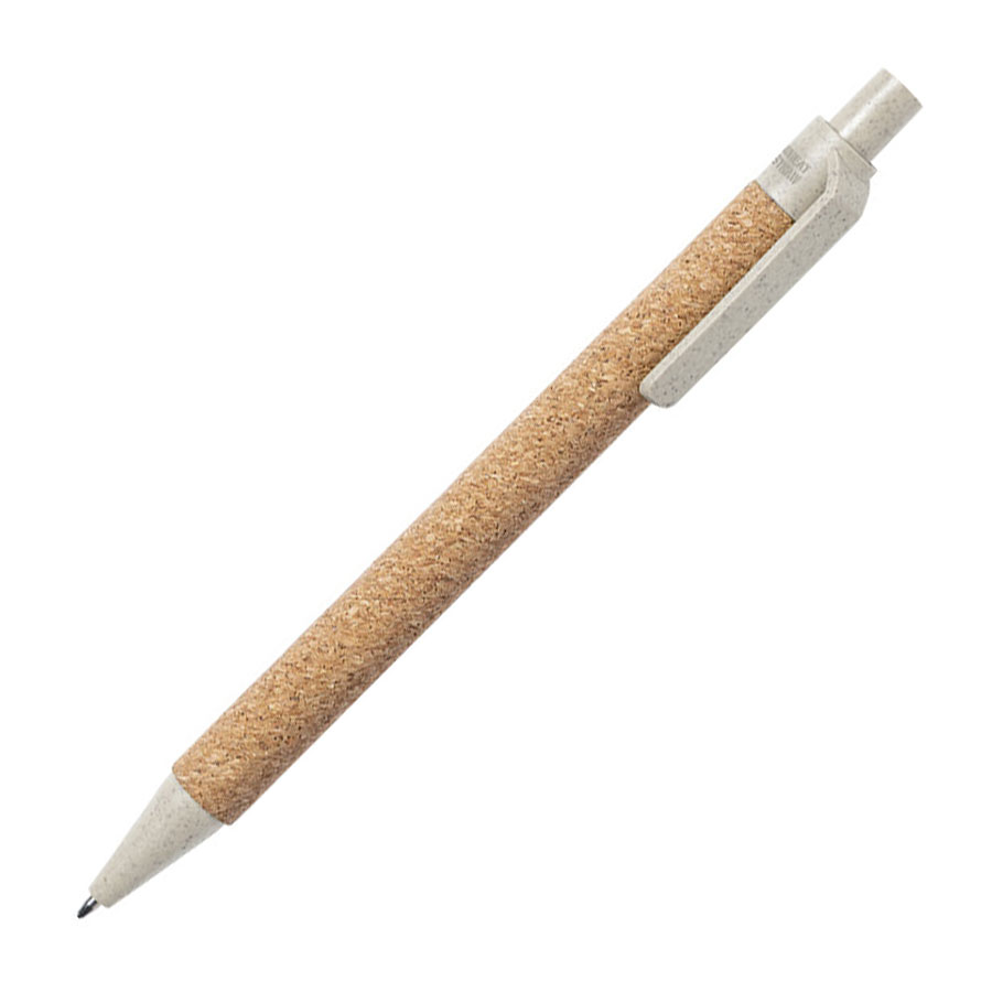 Ручка шариковая YARDEN, черный, натуральная пробка, пшеничная солома, ABS пластик, 13,7 см