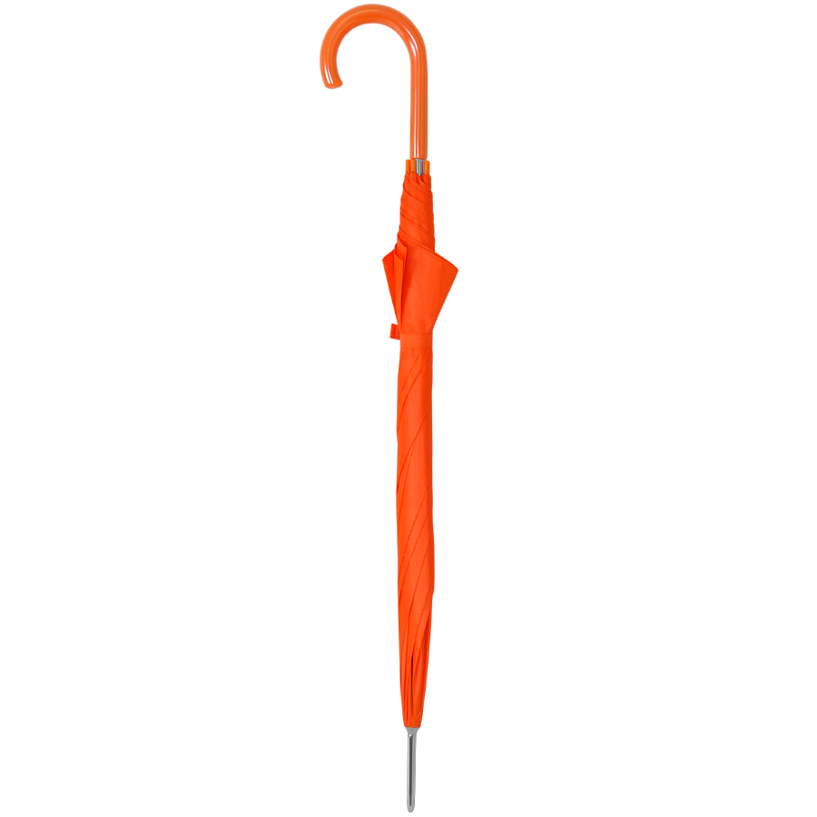 Зонт-трость с пластиковой ручкой, механический; белый; D=103 см; 100% полиэстер 190T