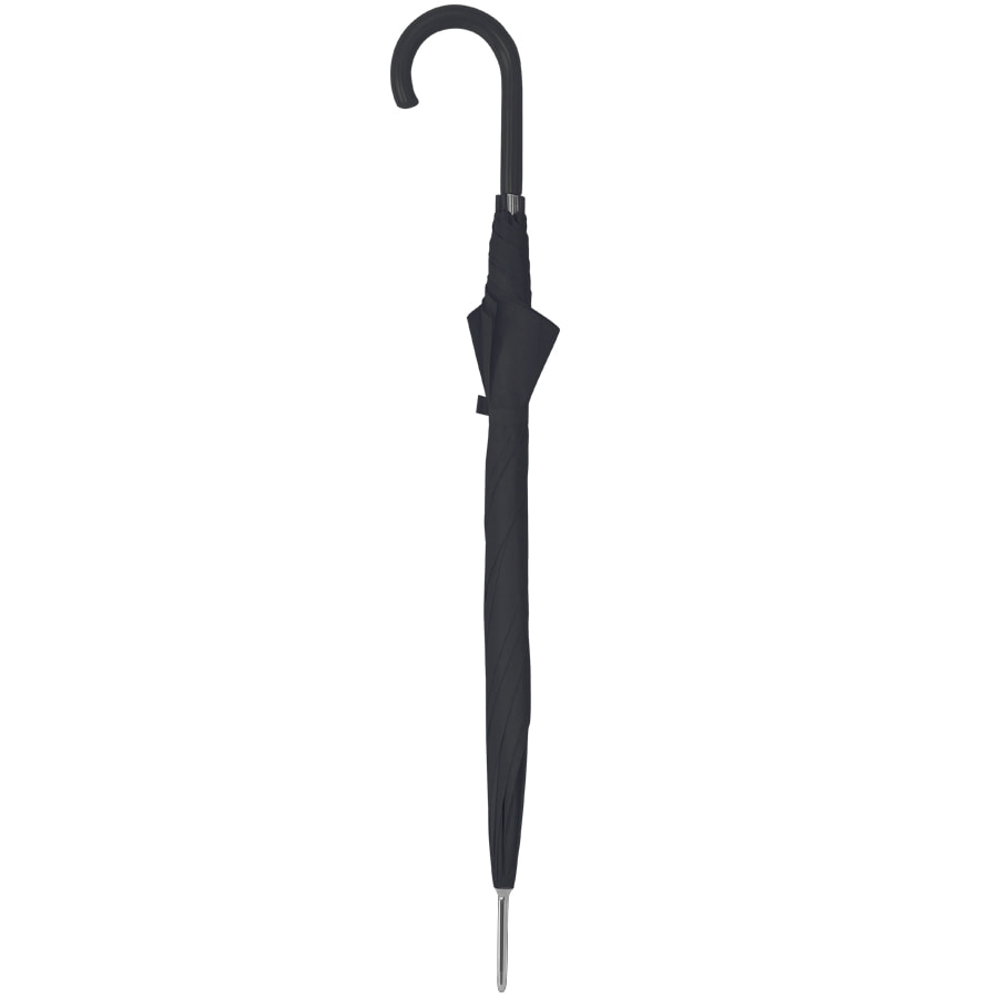 Зонт-трость с пластиковой ручкой, механический; темно-синий; D=103 см; 100% полиэсер 190 T