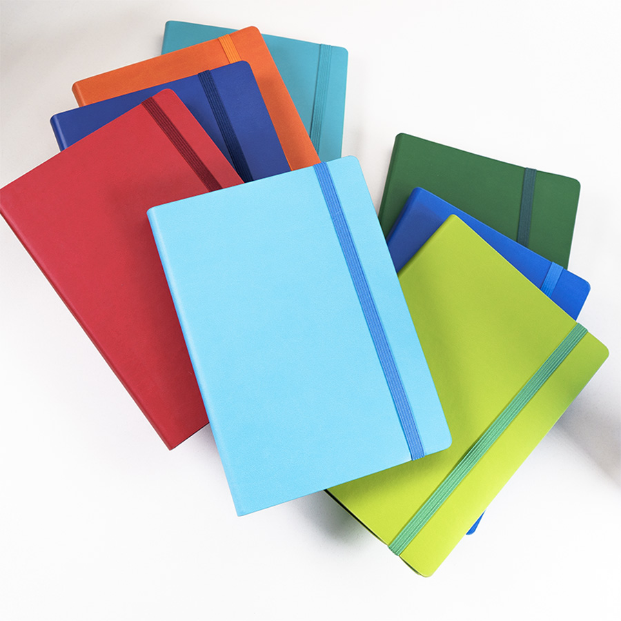 Бизнес-блокнот "RILY", формат А5,  оранжевый, блок в точку