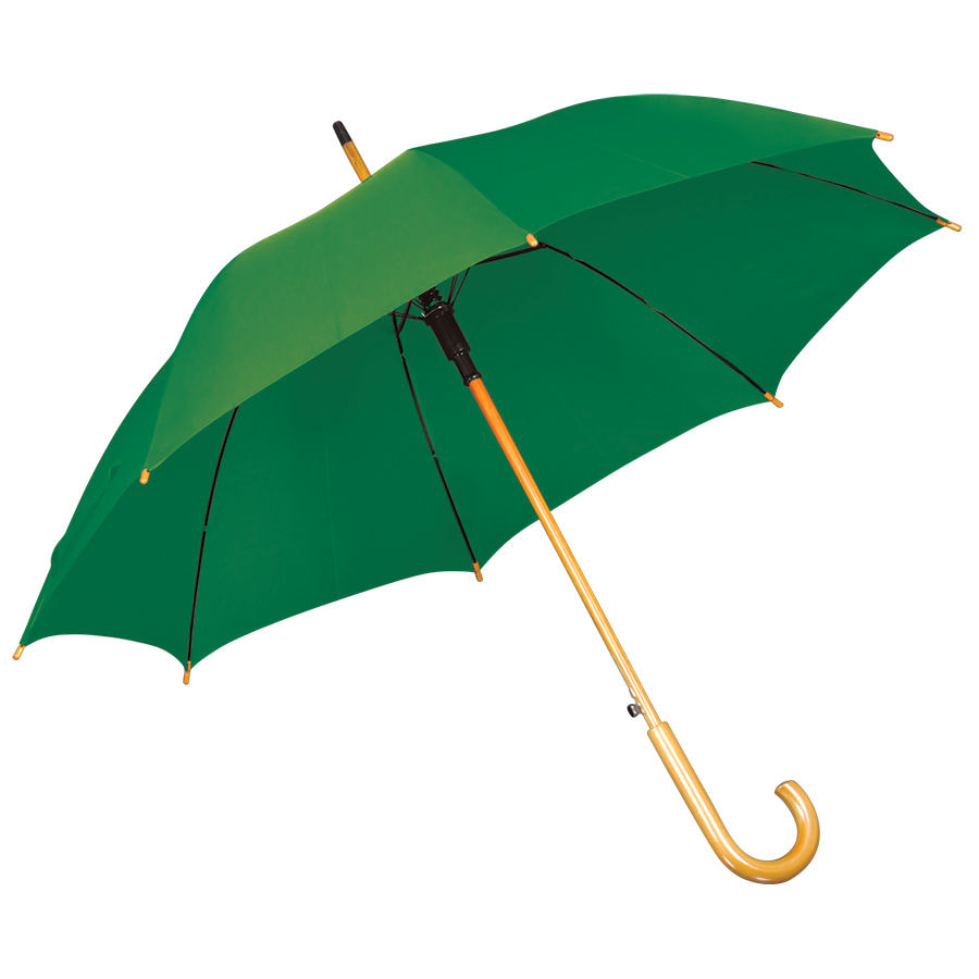 Зонт-трость с деревянной ручкой, полуавтомат; бордовый; D=103 см, L=90см; 100% полиэстер