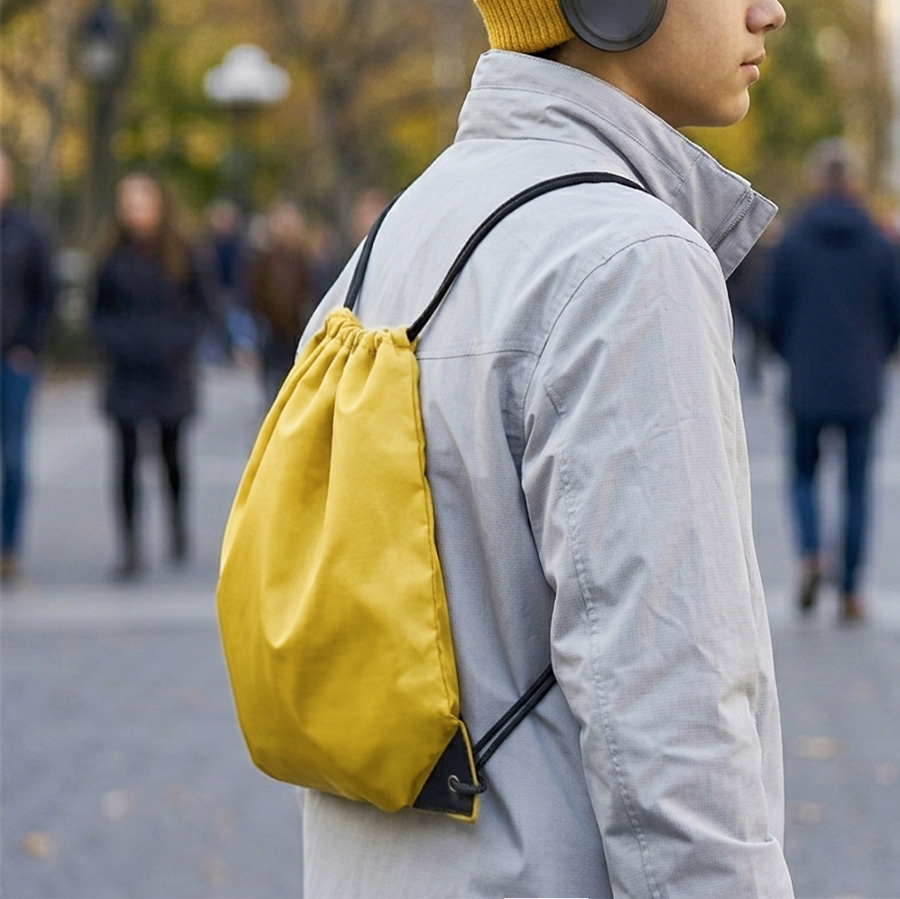 Рюкзак мешок с укреплёнными уголками BY DAY, белый, 35*41 см, полиэстер 210D