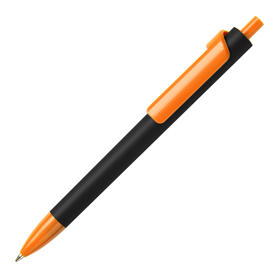 Ручка шариковая FORTE SOFT BLACK, покрытие soft touch
