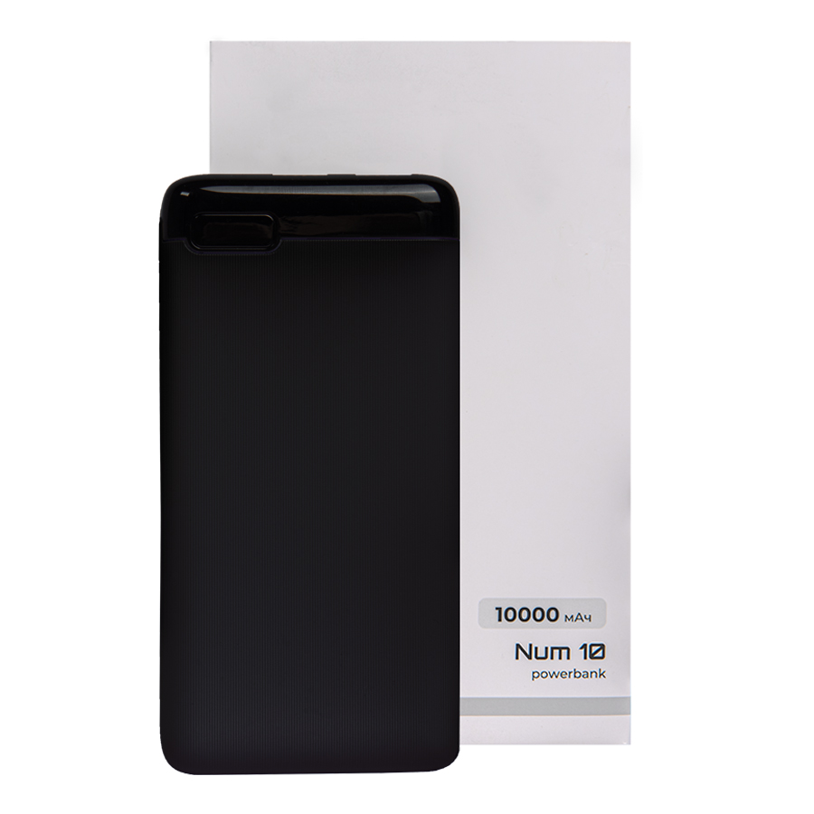 Универсальный аккумулятор OMG Num 10 (10000 мАч), белый, 13,9х6.9х1,4 см