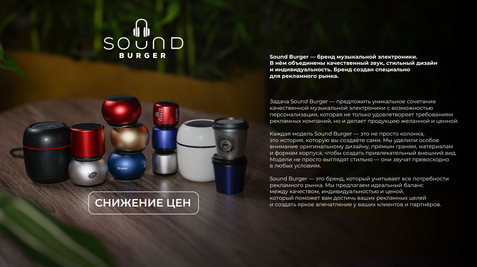 Снижение цен на портативные колонки Sound Burger